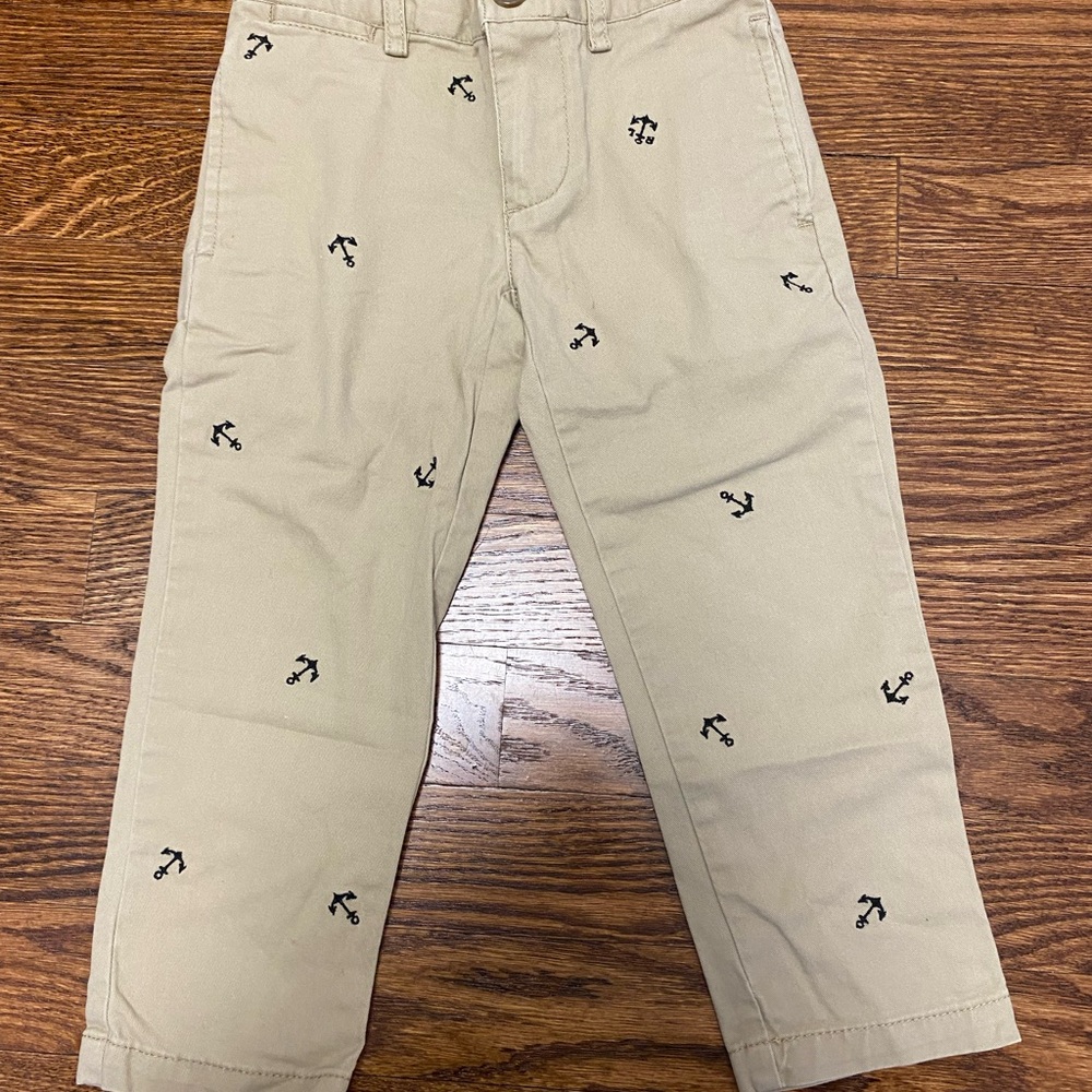 Polo by Ralph Lauren Beige Pants with Anchor Detail